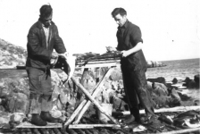 102: Francis Whelan and Tom Counsel, on Steve Mulrooney's stage. (1963) [courtesy of  Mary Anne (Barry) Counsel]  - Francis son of Thomas Whelan &amp;amp; Anastasia Barry; Tom son of Michael Counsel &amp;amp;  Mary Anne Barry